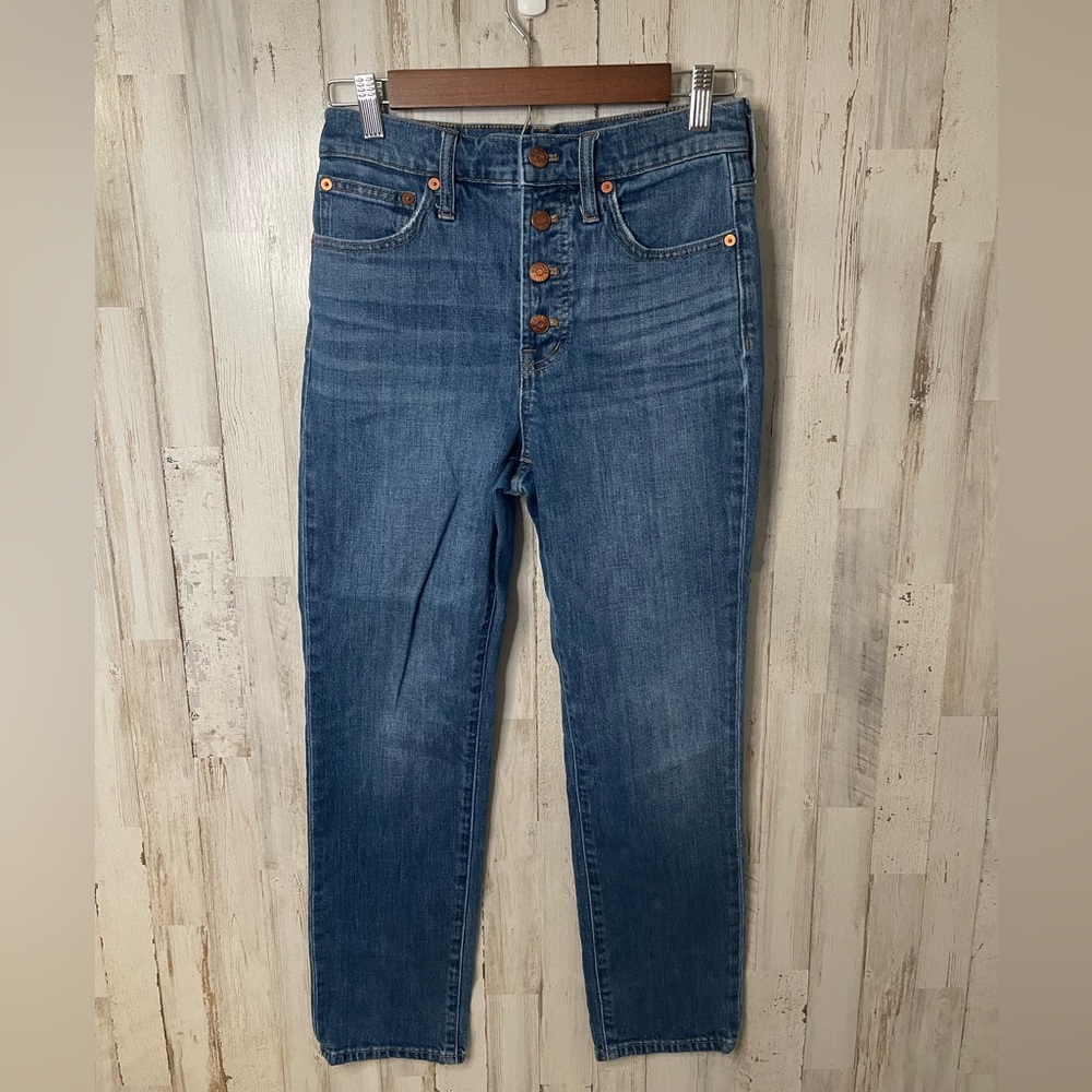 Women’s Madewell Button Fly The Perfect Vintage Crop Jean Size 25